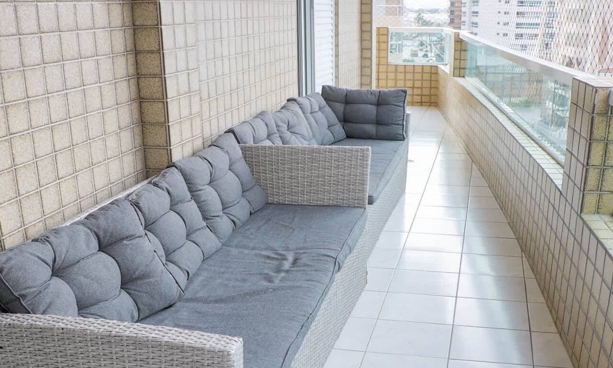 Aviacao Apartment | Apartamento Praia Grande Frente Mar com Varanda