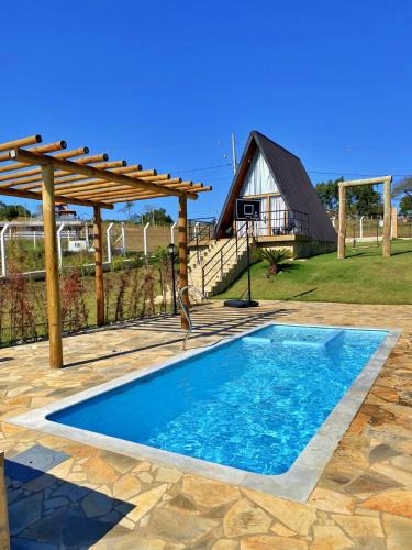 Porangaba Ski Chalet | Cabana Completa Jacuzzi, Piscina, Área Gourmet em Porangaba