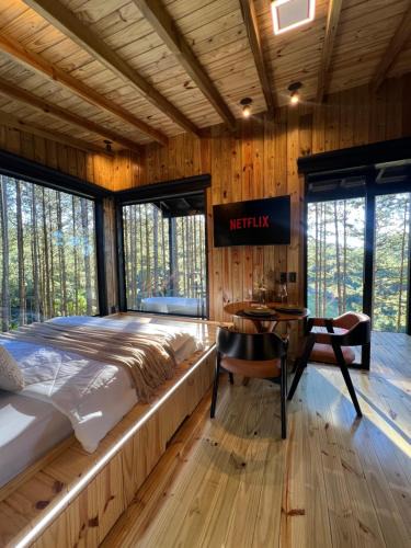 Benedito Novo Ski Chalet | Cabana para casal com banheira e vista na natureza