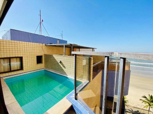 Mongagua Apartment | Cobertura Piscina Privativa frente e Vista Mar Centro Mongaguá