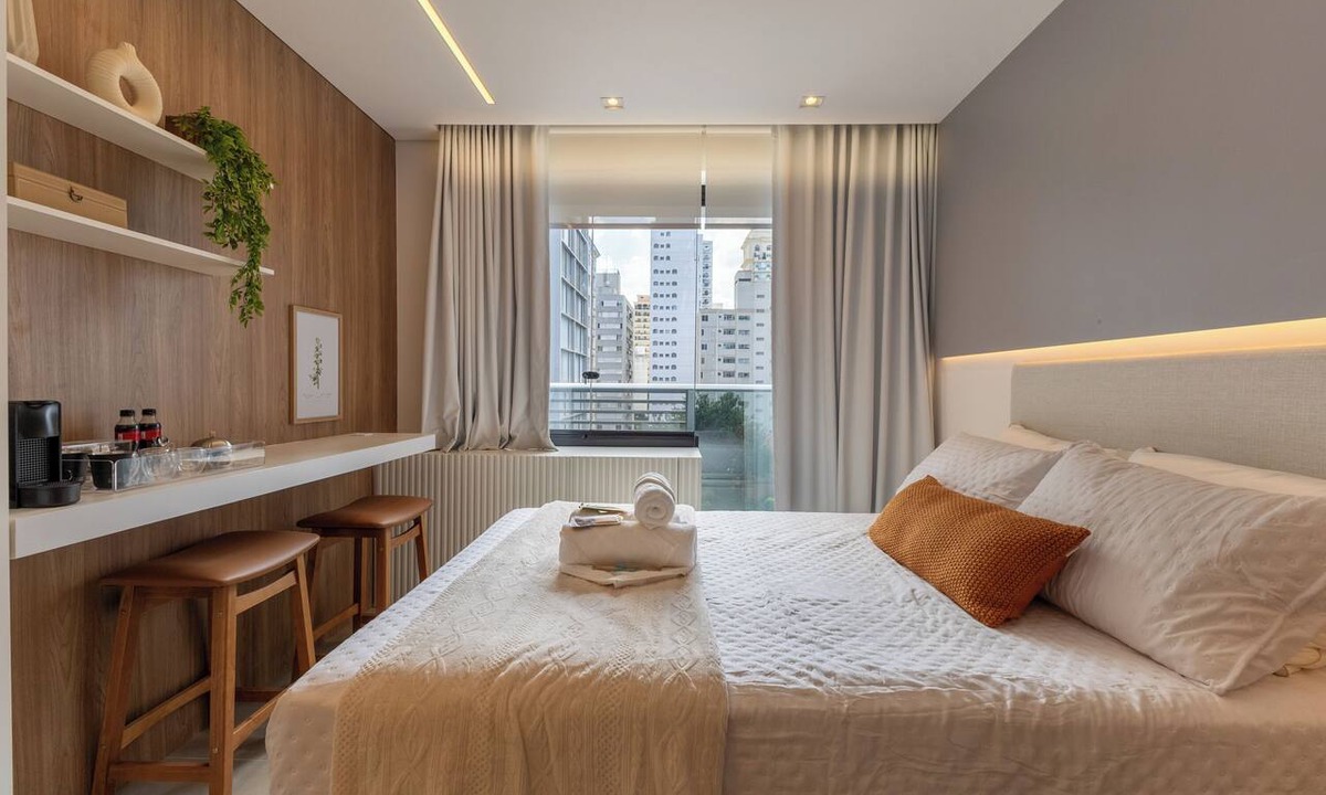 Jardim Paulista Apartment | Film studio with parking space - 800 m from the park. Ibirapuera