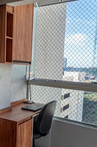Gleba Fazenda Palhano Apartment | LS - 1007 - Gleba impecável, sacada envidraçada, ar, lava-seca