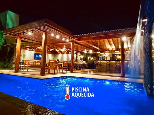 Olimpia House | Recanto Quinta das Palmeiras, Casa com Piscina Aquecida, até 16 pessoas, Perto do Thermas, Olímpia-SP