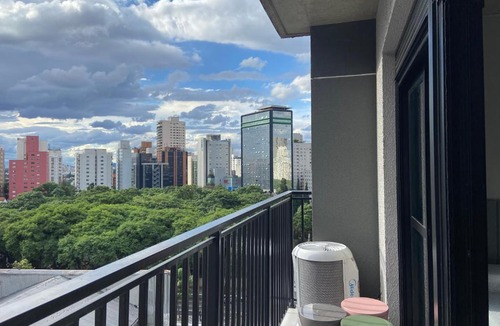 Consolacao Apartment | 97 New studio next Paulista Av, fast wifi and balcony