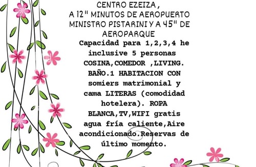 Ezeiza Apartment | Alojamiento Cataleia Ezeiza Confort Hotelero a 12 minutos de aeropuerto ministro pistarini