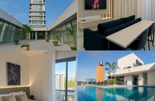 Centro Apartment | Ap completo a 900m da Vila Germânica com Piscina, Academia, Wi-Fi, Ar, Garagem e Tv no quarto