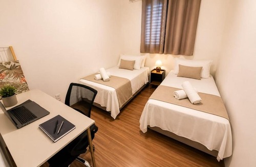 Ourinhos Apartment | Apto com piscina + ar cond+ espaço home office