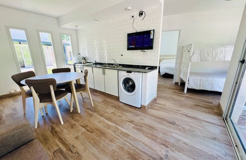 Rincon del Atuel Cabin | Bella Ribera #2 Riverfront Cabins in Valle Grande with Big Pool Private Jacuzzi