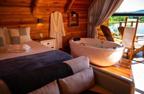Nova Petropolis Ski Chalet | Cabana Terra - Hidro, Café da manhã, Vista para o lago