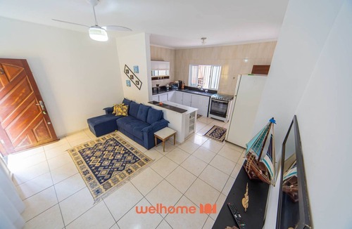 Balneario Itaoca House | Casa em Mongaguá com Churrasqueira a 450m da Praia