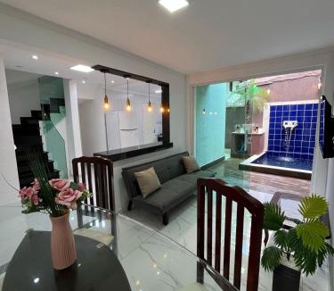 Tupi House | Casa Ferry Piscina Privativa e Hidro 300m da Praia