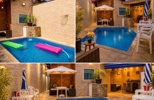 Real Villa | Casa Moderna e Aconchegante à Beira Mar, com Opção de Piscina Aquecida Cobrado à Parte, Área Gourmet com Churrasqueira em Deck Coberto Frente a Piscina, Aconchegante Sala de Estar com Lareira, Garagem para 4 Carros, Casa Pé na Areia a 50 metros da Praia