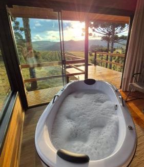 Bom Jardim da Serra Cabin | Chalé casal com Banheira - Cerro Leão Estância