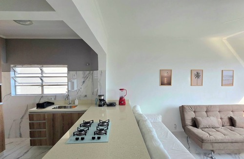 Embare Apartment | Cozy beachfront apartment in Embaré, pets allowed.