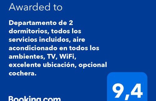Centro Apartment | Departamento de 2 dormitorios todos los servicios incluidos aire acondicionado en todos los ambientes TV WiFi excelente ubicación INCLUYE cochera