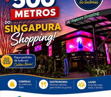 Do Turista Apartment | Everest Flat Service com Piscinas Termais, próx ao Shopping Singapura, Water Park, Clube Prive, Riviera, Boulevard - HotFérias