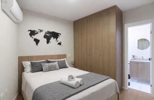 Gleba Fazenda Palhano Apartment | JH1001 Plot, balcony, air conditioning, pool, gym and leisure area