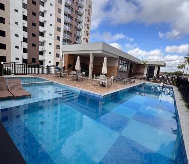 Aeroporto Apartment | Lindo apto no Cond Lunar Nova Aruana - Vista para o mar, piscina, parquinho e academia
