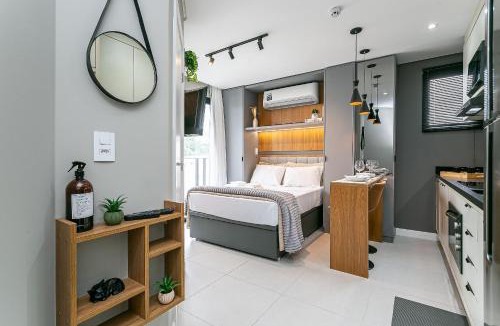 Carvoeira Apartment | Modern studio 400m from UFSC | 50" TV #CARV06