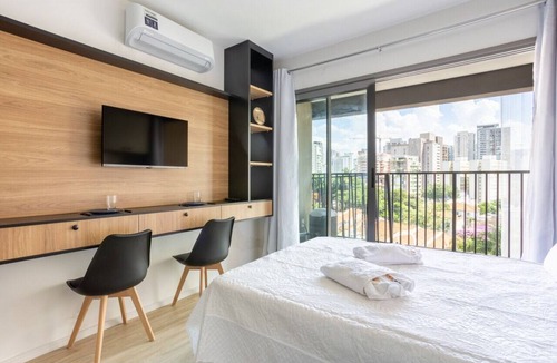 Sao Paulo Apartment | Nik Perdizes: Premium Studio 400m from Nubank Parque (formerly Allianz Parque)
