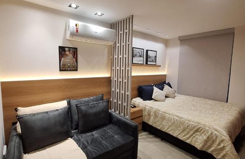 Centro Apartment | OFF Studio para 4pessoas, Enxoval, Wi-Fi, Piscina, Roof Top, Arcos Lapa, a 5 minutos da Petrobras e a 20min Copacabana