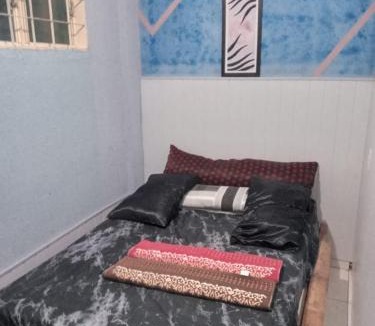 Jardim dos Ipes House | Quarto 01, com cama de casal, ar condicionado e TV