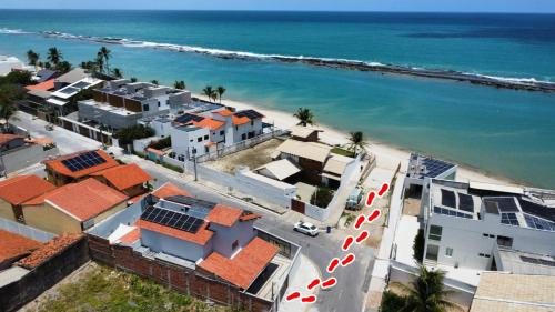 Barra de Sao Miguel House | Quase beira mar, casa muito nova com 5 suítes, vista mar, piscina grande, cozinha completa, 4 vagas e perto de mercado, restaurantes e bares - CLIQUE E VEJA AS FOTOS
