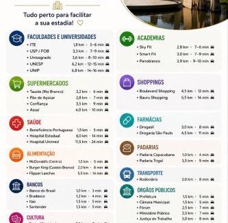 Bauru House | Studio aconchegante com ar-condicionado e Smart TV