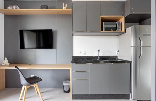 Brooklin Novo Apartment | Studio moderno c/varanda | 300m metrô + rooftop