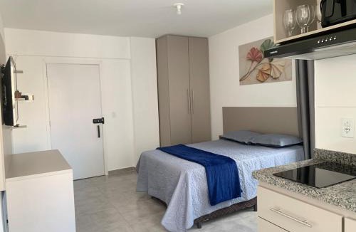 Barbacena Apartment | Studio moderno com cozinha completa e Wi-Fi centro