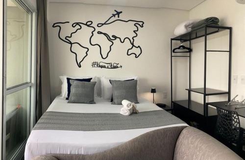 Perdizes Apartment | Studio moderno em Perdizes com Piscina e Academia na cobertura e Coworking próximo Allianz Parque e Albert Einsten