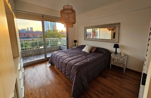 Puerto Madero Apartment | Terrace View of the Puerto Madero Dock two-room apartment