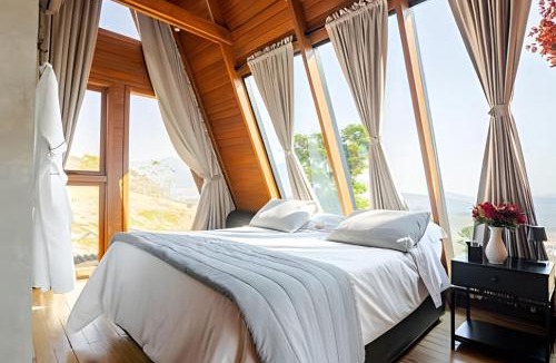 Goncalves House | Uma Cabana Acima das Nuvens - Banheira, lareira e vista incrível para a Pedra do Baú