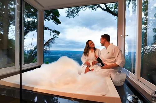Acomodação Romântica com banheira ao lado de Gramado