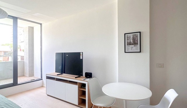Adorable 1-bedroom studio with AC in Nuñez BA. Close to River, Obras, Cenard