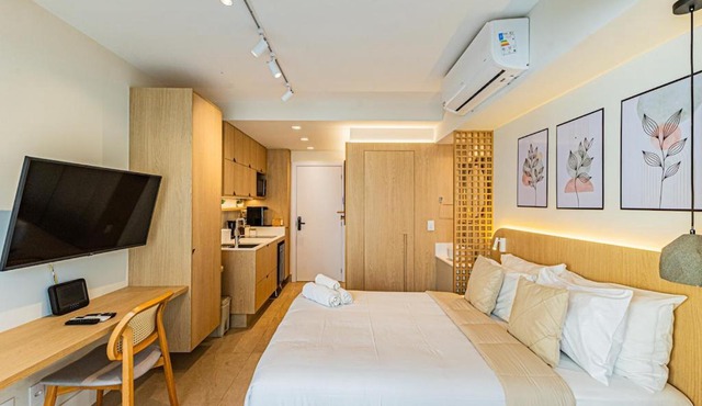 Ao lado do HCor e Paulista - Studio Moderno & Wifi