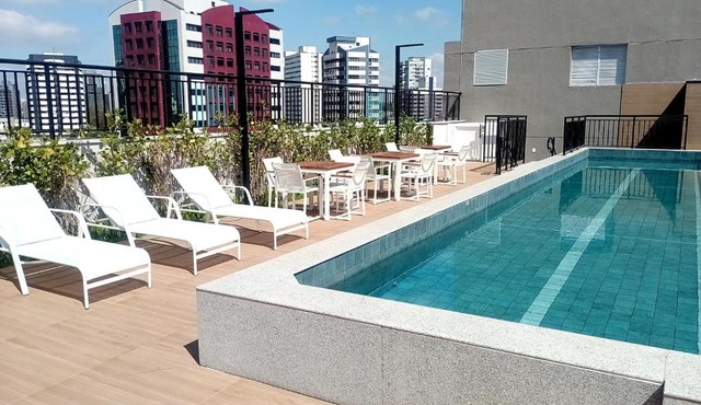 Apê Novo com Piscina e Academia 300m do Metrô - Centro, SP Expo, Cetrus, Paulista in São Paulo