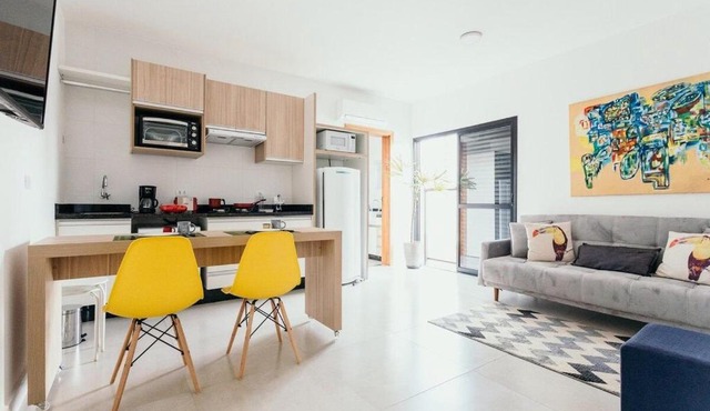 Apartamentos modernos e aconchegantes no centro.