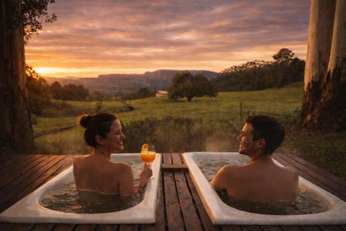 Cabana estilo Glamping com Banheiras Quente e Vista às Montanhas