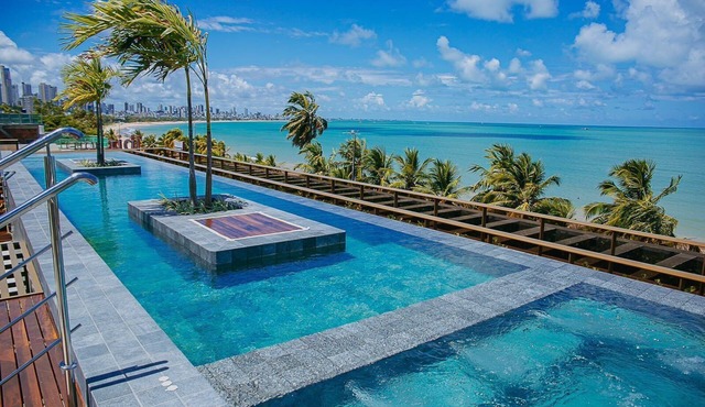 Cabo Branco seafront with balcony UN113 in Joao Pessoa