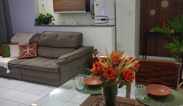 Cozy apartment in Coroa do Meio, 750m from the most charming coastline in Brazil.