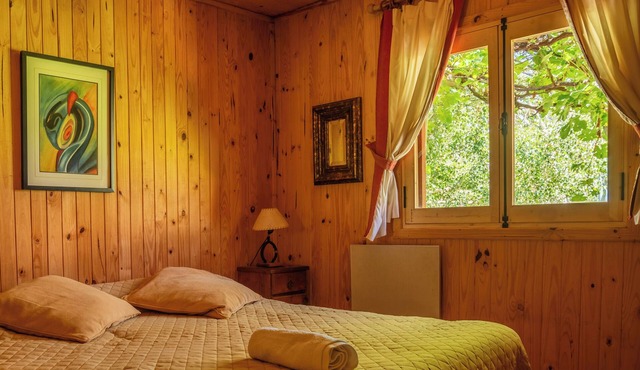 Cozy log cabin with mountain view