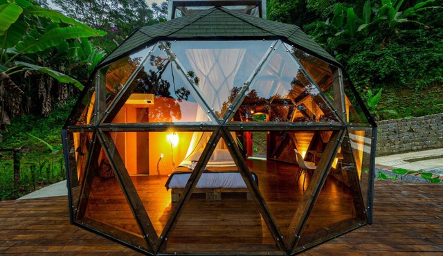 Deva Dome - geodesic, Atlantic forest and waterfall in Paraty