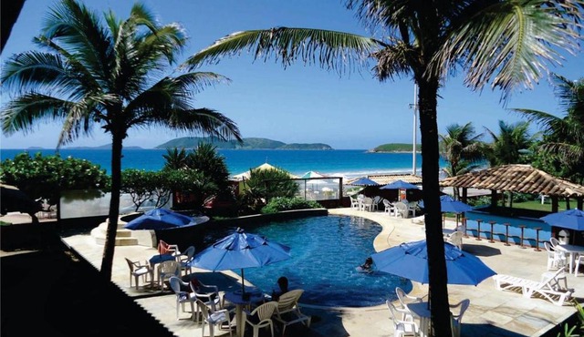 Estúdio Frente Mar com Piscina, Hidromassagem e Sauna