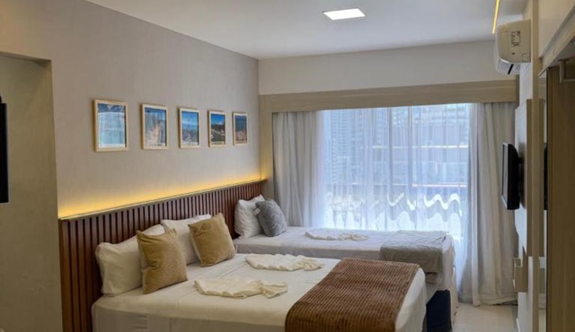 Flat Moderno 50m do Mar Próximo ao Aeroporto