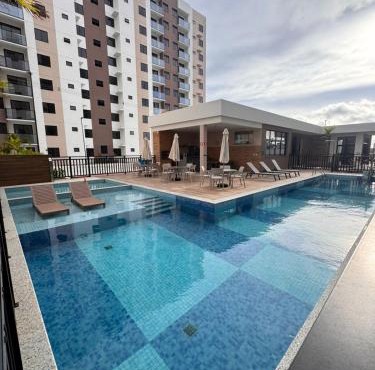 Lindo apto no Cond Lunar Nova Aruana - Vista para o mar, piscina, parquinho e academia