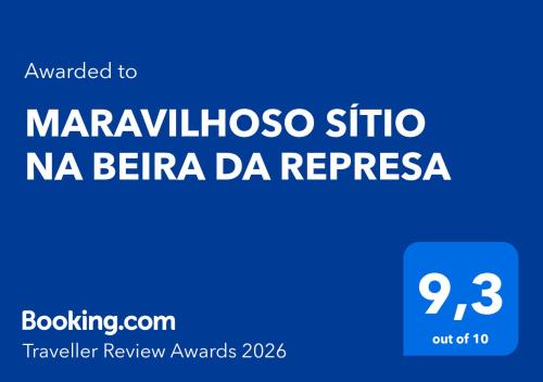 MARAVILHOSO SÍTIO NA BEIRA DA REPRESA