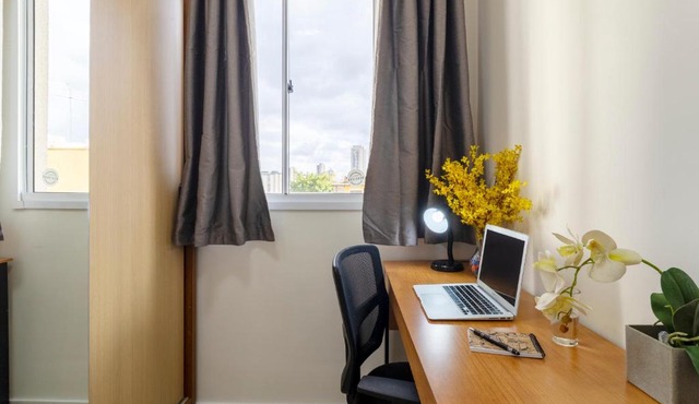 Modern, complete with Office, AC, and Gym