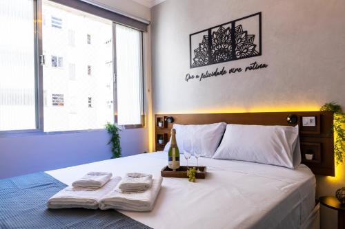 Modern in Gonzaga, 400 m from the beach with AC in Santos