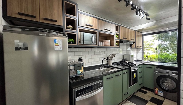 Nice apartment with Air conditioner, Wi-Fi and bathtub in São Sebastião